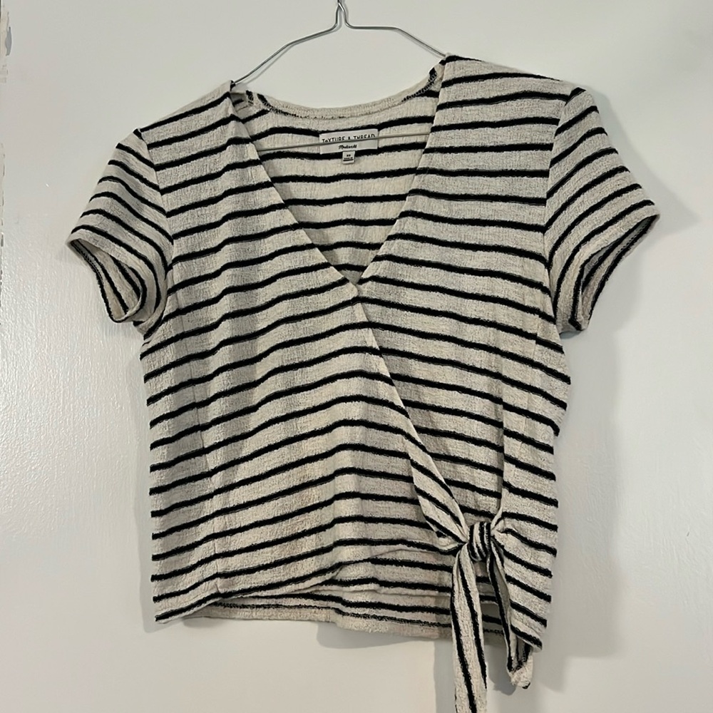 Madewell Striped Tie Top